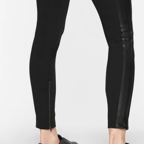 Athleta Siena Ankle Pants Faux Leather  Size 4 - Picture 4 of 16